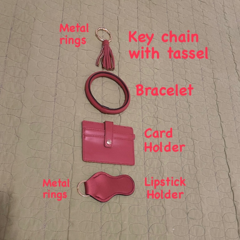 BIHRTC Wristlet Keychain Bracelet Wallet for Women